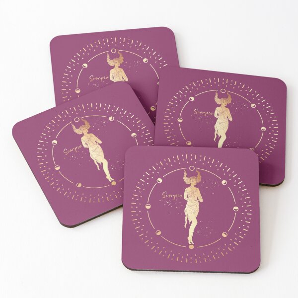 Item preview, Scorpio Woman caring for a Crab with love in the night sky with stars - Pink designed and sold by Breece.