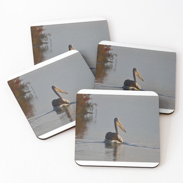 Item preview, Pelicans - A Swimming Pelican On The Lake At Dawn - Landscape designed and sold by Jason Gilbert.
