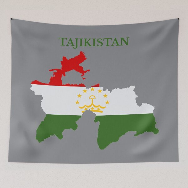 Item preview, Tajikistan flag map designed and sold by marosharaf.