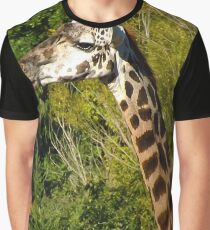 Giraffe with Tongue Sticking Out Graphic T-Shirt