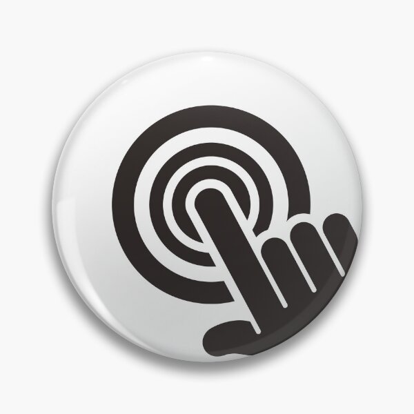 Item preview, Icon pictogram, hand pushing the button, touch screen designed and sold by LucianoCosmo.