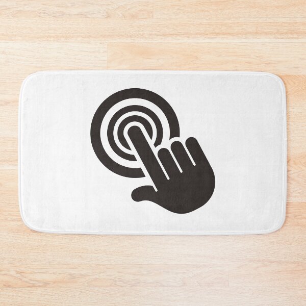 Item preview, Icon pictogram, hand pushing the button, touch screen designed and sold by LucianoCosmo.