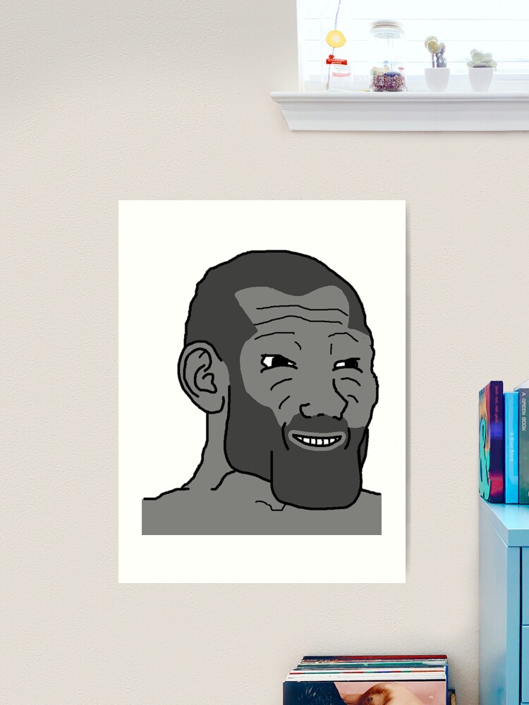 Gigachad Wojak Meme | Art Board Print