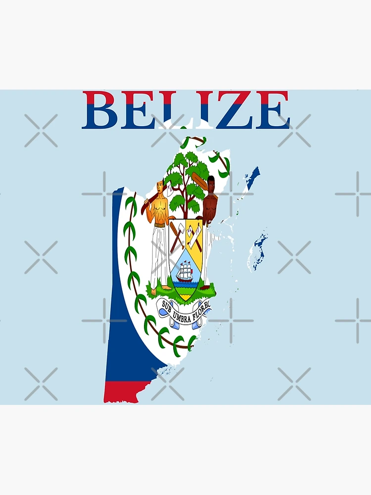 Belize flag map | Poster