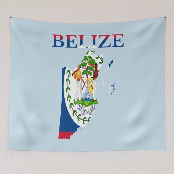 Item preview, Belize flag map designed and sold by marosharaf.