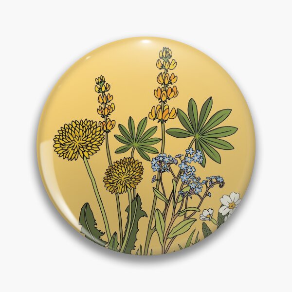 Item preview, Wildflowers design: dandelion, lupine, primrose, forget-me-not designed and sold by Oleander Schweiger.