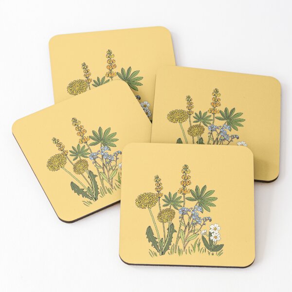 Item preview, Wildflowers design: dandelion, lupine, primrose, forget-me-not designed and sold by Oleander Schweiger.