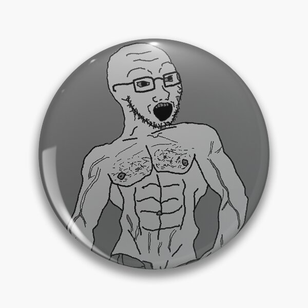 Item preview, GigaChad SoyBoy Wojak designed and sold by shitpostanon.