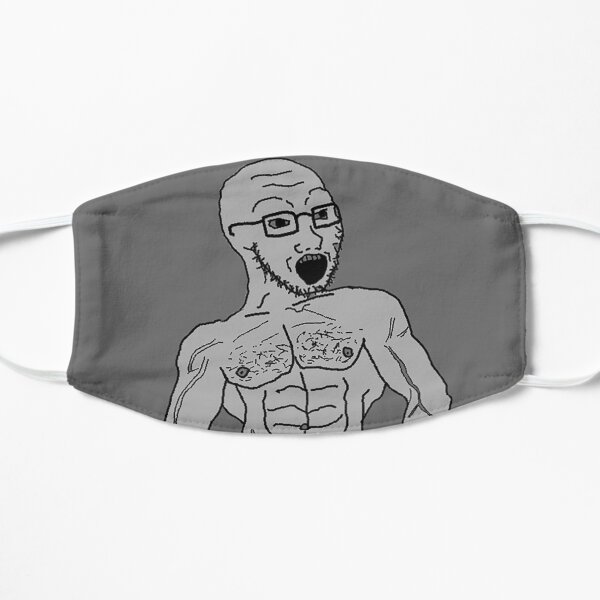 Chad Gigachad Mask Mask Cloth Reusable Print Filter Washable Chad Gigachad  Meme Soyjak Doomer Zoomer Boomer Macho Jaw Gray