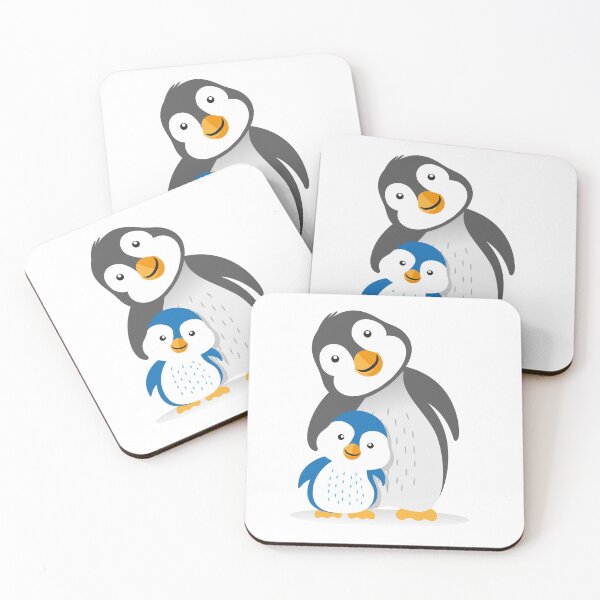 Item preview, Illustration of family penguin, cub, bird, feathered mom designed and sold by LucianoCosmo.