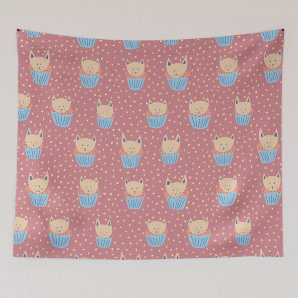 Item preview, Cute cats in cupcakes designed and sold by Flyingwall.