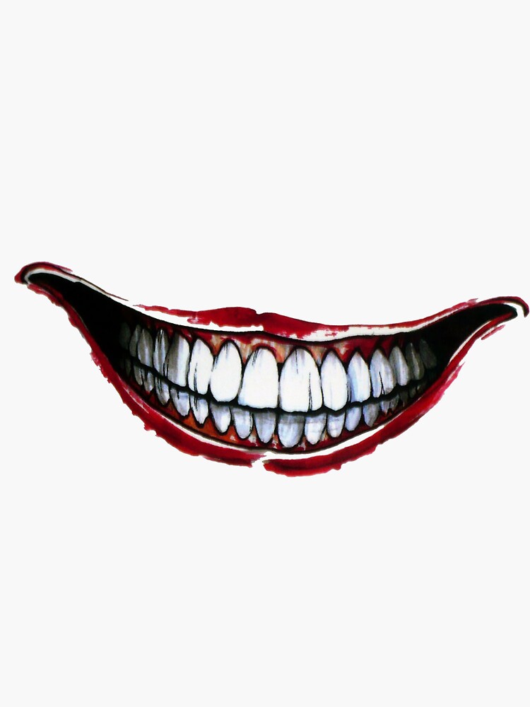 Joker Smile Sticker by Jasmine Garner - Fine Art America