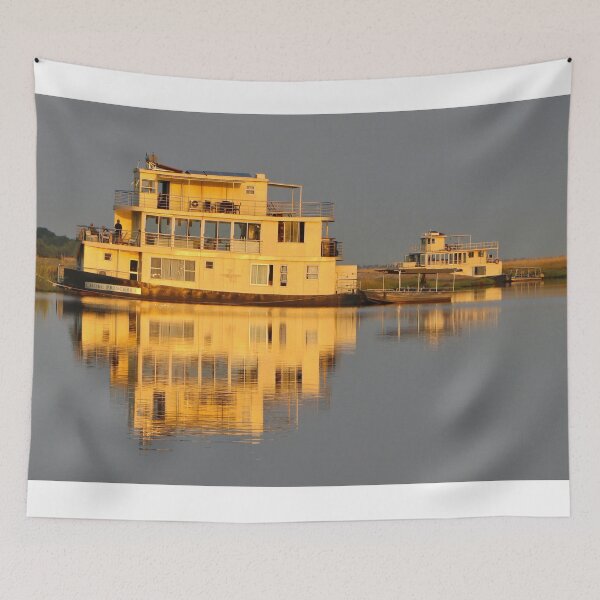 Item preview, Early morning boat reflections, Botswana designed and sold by FranWest.