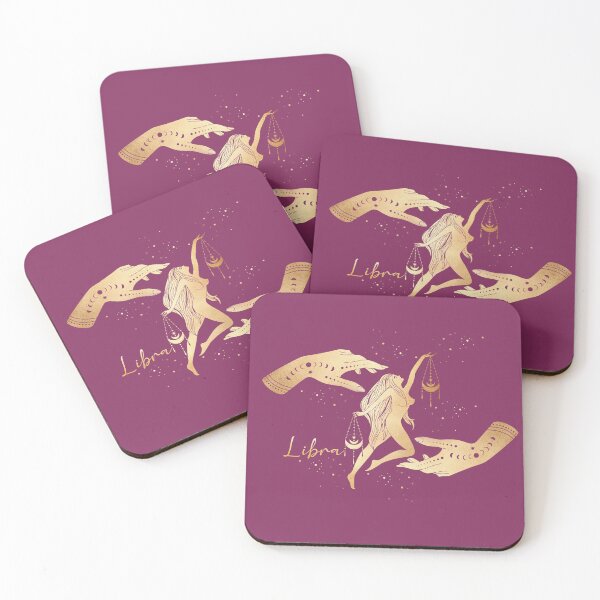 Item preview, Libra Woman Balancing Life Tarot Hands Astrology in the Stars - Pink designed and sold by Breece.