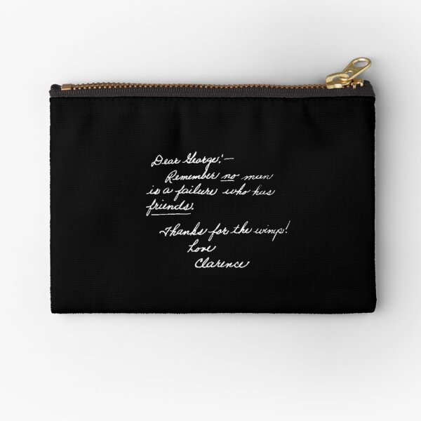 Item preview, Black It's A Wonderful Life Movie Quote about Friends designed and sold by junepillows.