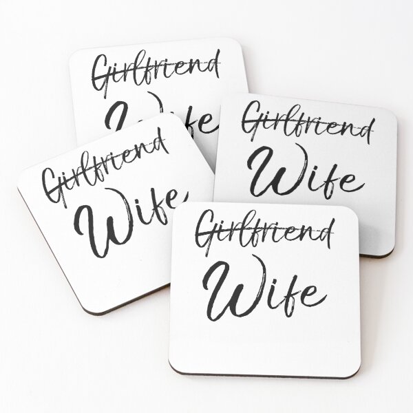 Artikelvorschau, Girlfriend Marked Out Wife Matching Bride & Groom Gifts entworfen und verkauft von TNDesignStudio.