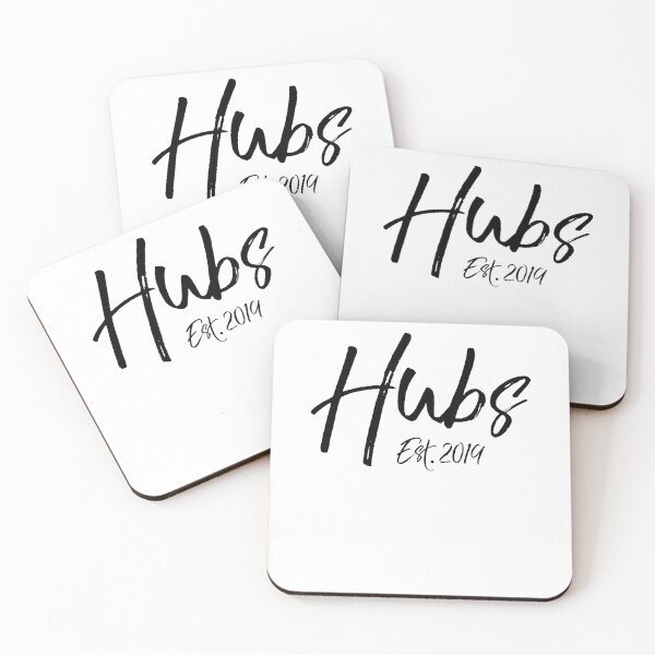 Artikelvorschau, Hubs Est. 2019 Matching Bride & Groom Gifts entworfen und verkauft von TNDesignStudio.