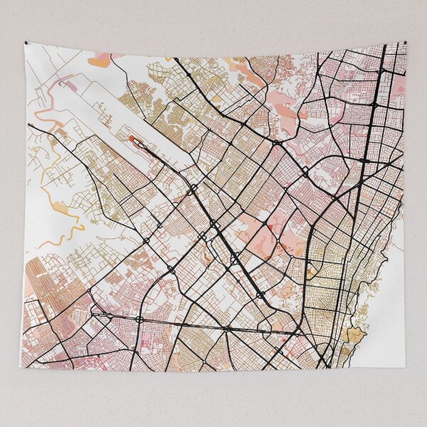 Item preview, Bogota Colombia Street Map Art Watercolor Color designed and sold by IvonDesign.