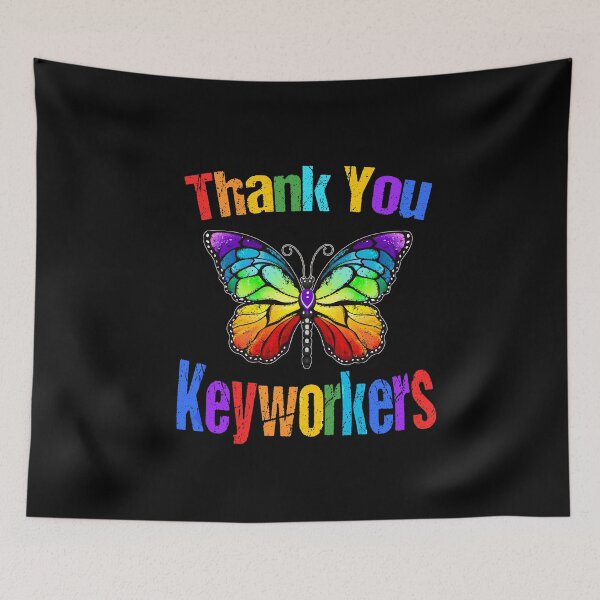 Item preview, Rainbow Butterfly Thank You Keyworkers designed and sold by seagullz.