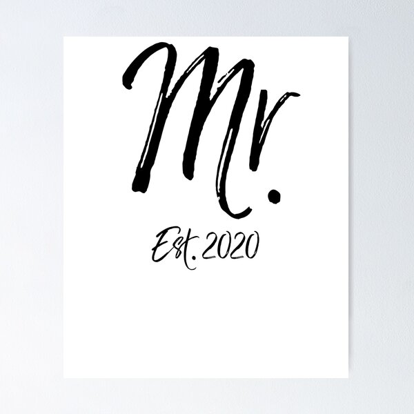 Item preview, Mr. Est. 2020 Matching Bride & Groom Gifts designed and sold by TNDesignStudio.