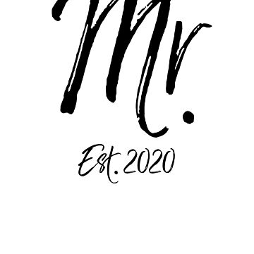 Vorschaubild zum Design Mr. Est. 2020 Matching Bride & Groom Gifts von TNDesignStudio