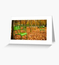 Green Chairs Greeting Card