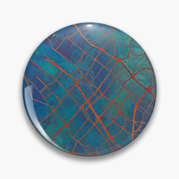 Item preview, Bogota Colombia Street Map Art Watercolor Apocalyptic Blue designed and sold by IvonDesign.