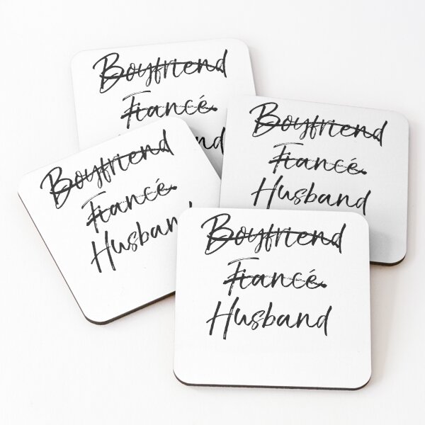 Artikelvorschau, Boyfriend & Fiancé Marked Out Husband Wedding Gift Matching Bridal Party Gifts entworfen und verkauft von TNDesignStudio.