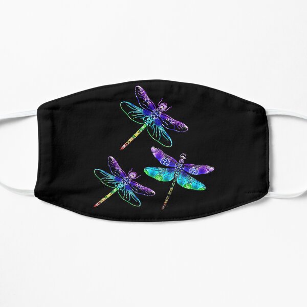 Dragonfly Gift Spirit Animal Shirt Chakra Color Dragonflies Flat Mask