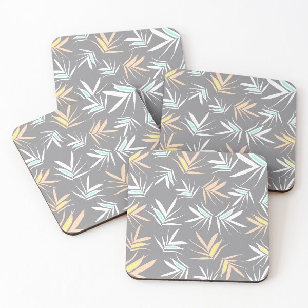 Item preview, Leaves decor. brown, light-blue, yellow. designed and sold by PrintedDreams.