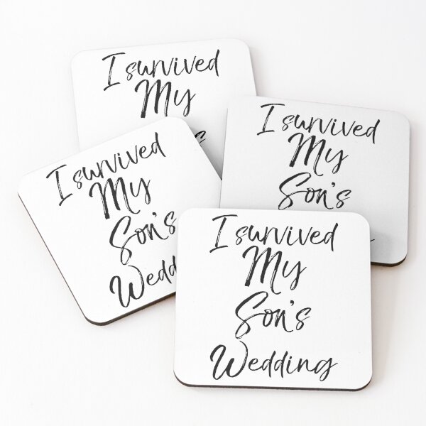 Artikelvorschau, Cute I Survived My Son's Wedding Matching Bridal Party Gifts entworfen und verkauft von TNDesignStudio.