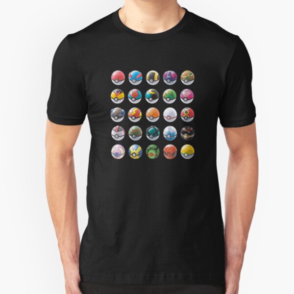 PokeBalls Shirt Slim Fit T-Shirt