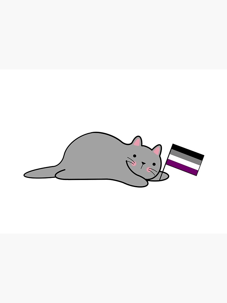 Cat with an Asexual Pride Flag" Art Board Print by ElaineCarterArt |  Redbubble