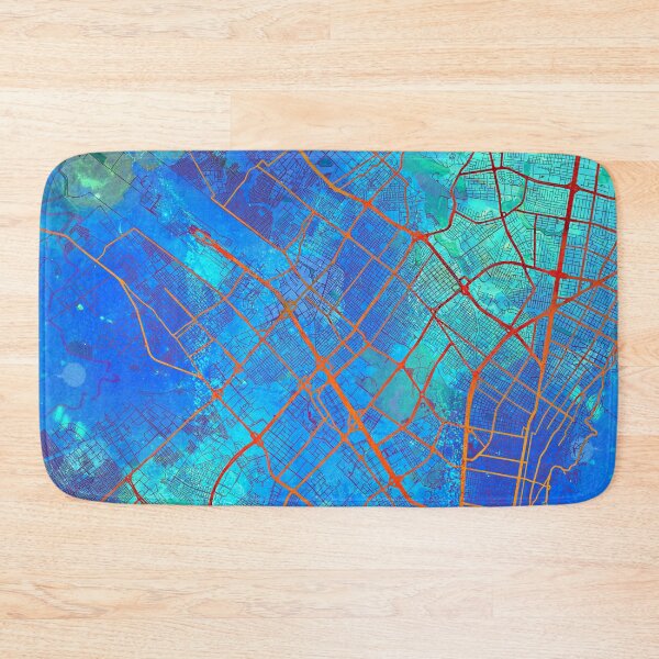 Item preview, Bogota Colombia Street Map Art Watercolor Marine Blue designed and sold by IvonDesign.