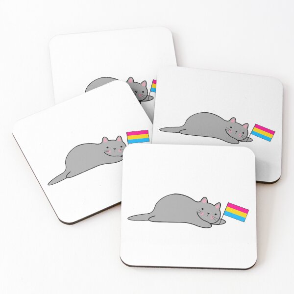 Item preview, Cat with an Pansexual Pride Flag designed and sold by Elaine Carter.