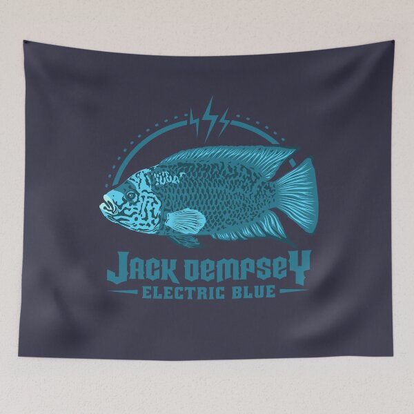 Item preview, Jack Demsey Electric Blue Cichlid – Cichlasoma Aquarium Fish Merch designed and sold by TheAplus.