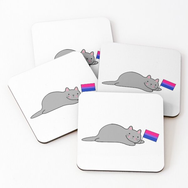 Item preview, Cat with a Bisexual Pride Flag designed and sold by Elaine Carter.