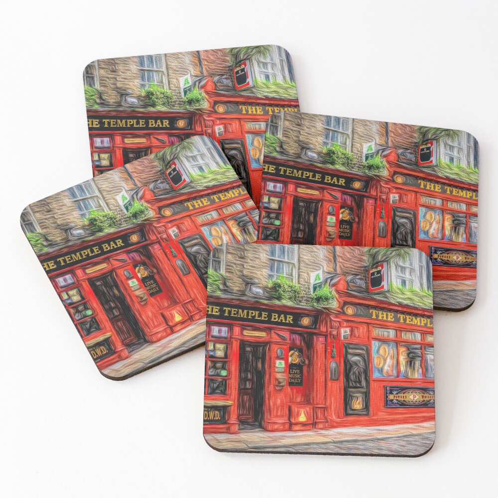 Temple Bar Irish Pub Coasters (Set of 4)