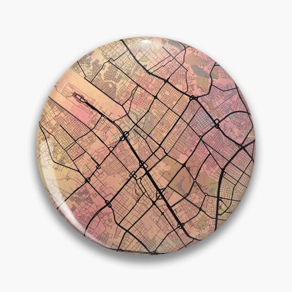 Item preview, Bogota Colombia Street Map Art Watercolor Pink Love designed and sold by IvonDesign.