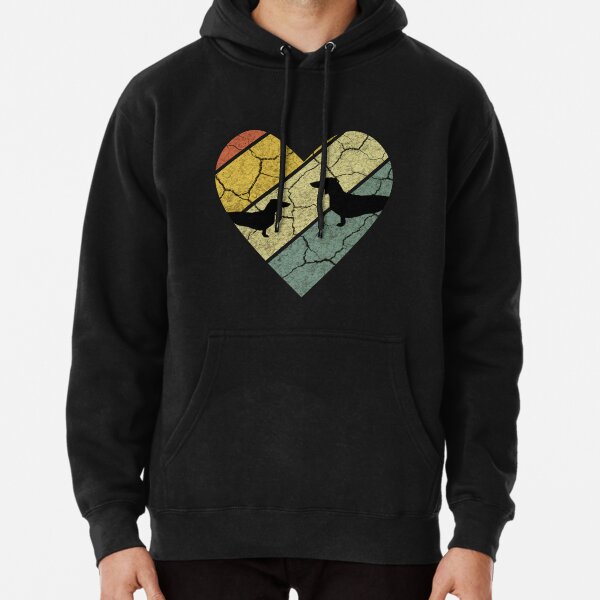 Vater oder Kinder mit diesen lustigen Vintage Dackel Silhouetten. Hoodie