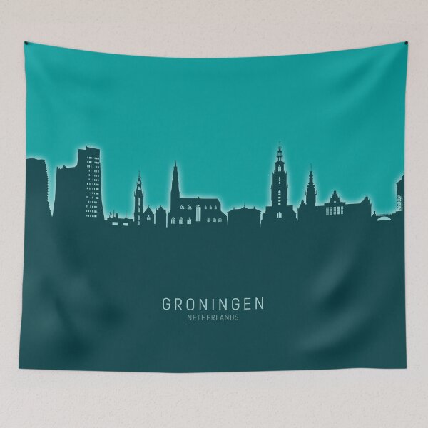Item preview, Groningen The Netherlands Skyline designed and sold by ArtPrints.