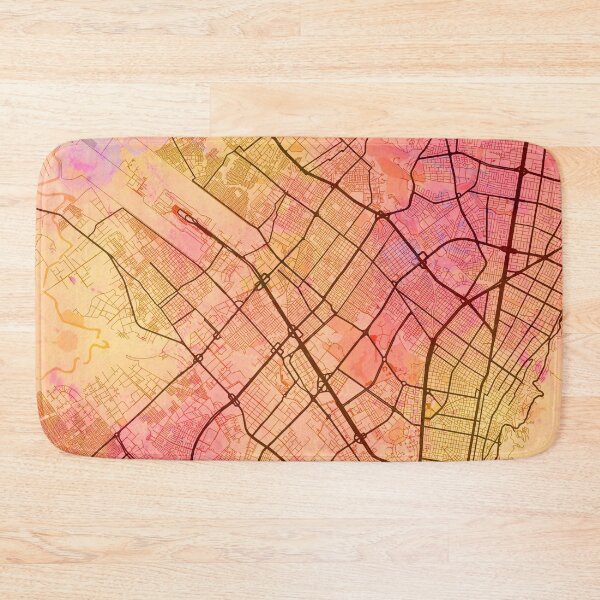 Item preview, Bogota Colombia Street Map Art Watercolor Magma Day designed and sold by IvonDesign.