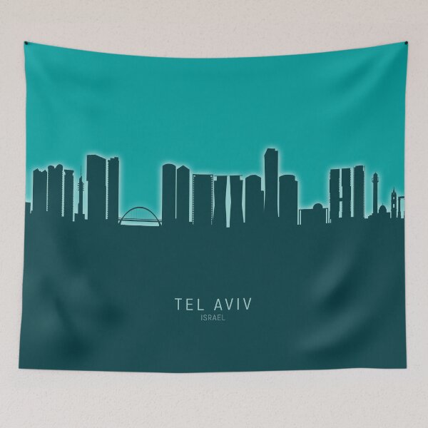 Item preview, Tel Aviv Israel Skyline designed and sold by ArtPrints.
