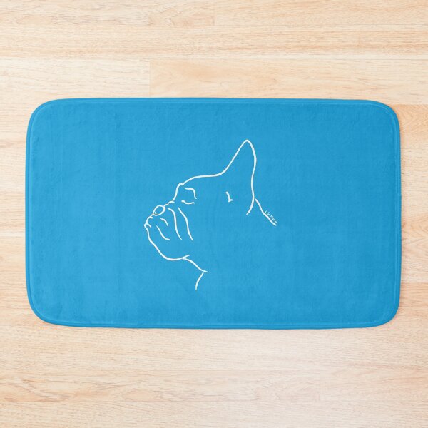 Item preview, French bulldog silhouette outline white designed and sold by LivHana.