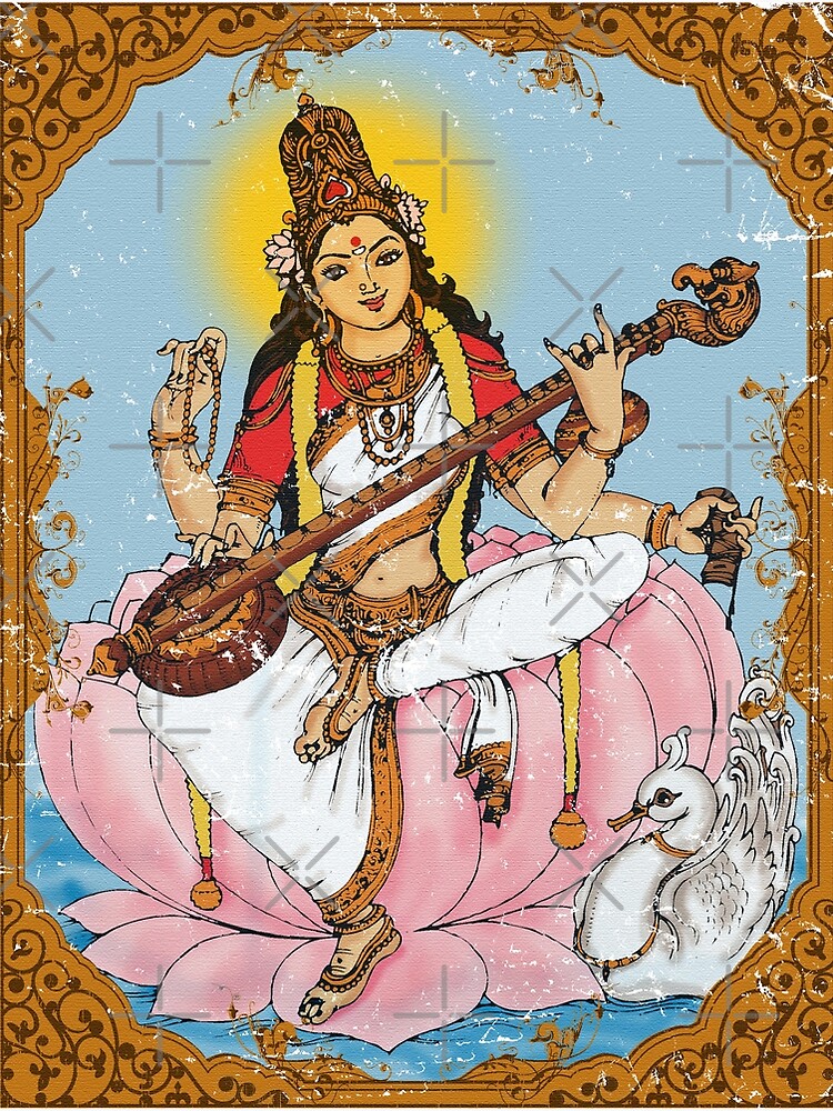 Goddess Saraswati, an art print by Liisa Berezkin - INPRNT