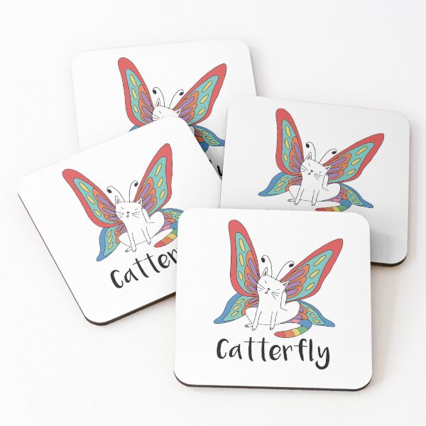 Item preview, Cute Catterfly Cat Butterfly Pun designed and sold by Freid.