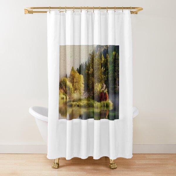 Antique Style Oil Paint Shower Curtain