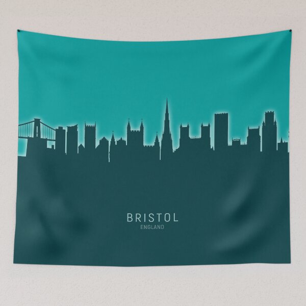 Aperçu de l'œuvre Bristol England Skyline créée et vendue par ArtPrints.