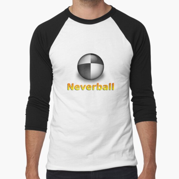 Nevershirt (White Ball) Baseball ¾ Sleeve T-Shirt