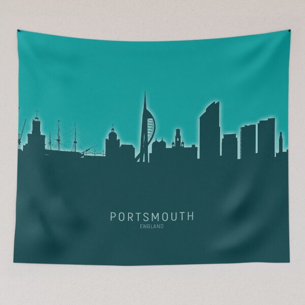 Item preview, Portsmouth England Skyline designed and sold by ArtPrints.